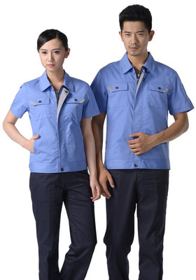 瑞亨服饰夏装夹克系列XJ001浅蓝色 工作服定制 工装定制 工服定做