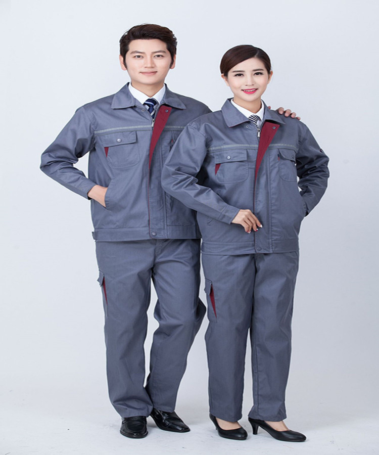 春秋劳保工作服套装长袖反光厂服工衣工程服车间工装定制批发